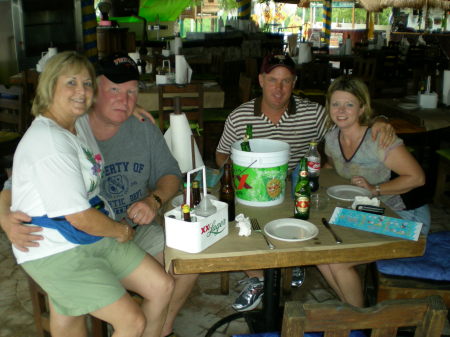 Rob and me with friends at Cozumel 07