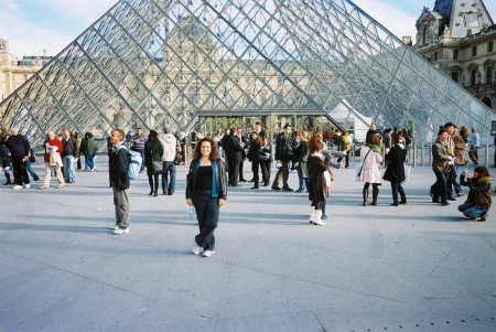 At the Louvre with my wife Oct 2007
