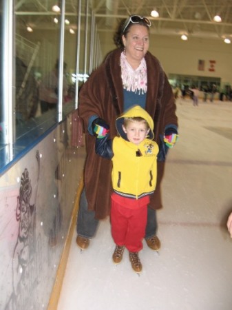 Here I am ice-skating in Logan with my 5 yr old - 2007