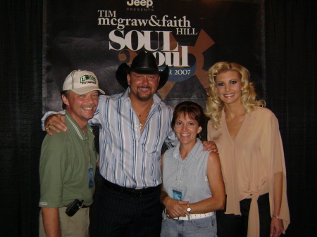 Dave, Tim McGraw, my wife Kathie, and Faith Hill