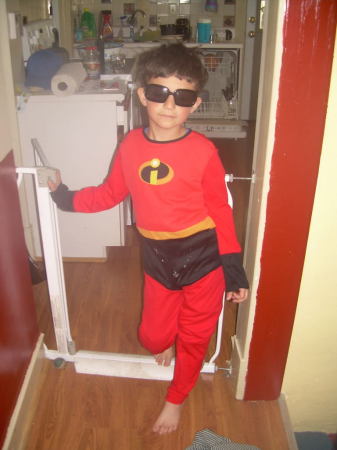 Alan in his Incredibles outfit