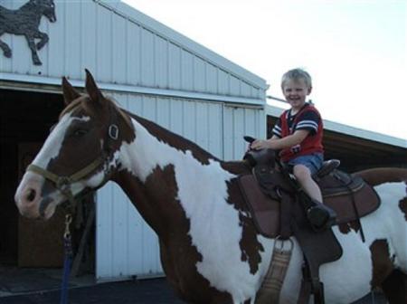 "Kritter" riding Misty