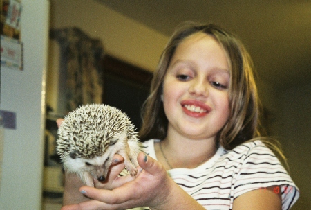 Kylie and her hedgehog