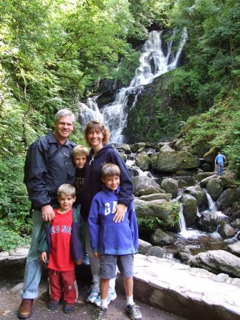 The fam at Torc Waterfalls Killarney