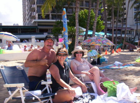 My sister Michelle, her husband Doug and my mom in Waikiki