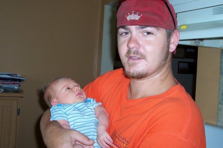 My oldest son Johnathan who is 21 and my first grandbaby