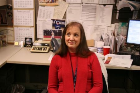 diane at desk