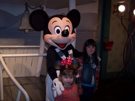 The kids with Mickey.