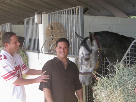 me,my friend Mike and Kip Deville,winner of the breeders cup mile 07!!!!!!!!