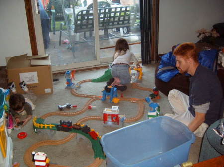 Joel playing with Geotracks