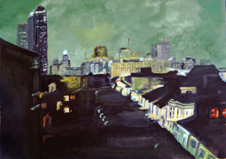 New Orleans at Night Painting