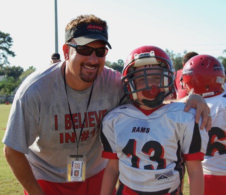 Harrison and me, Rams Pop Warner Football Mitey Mites