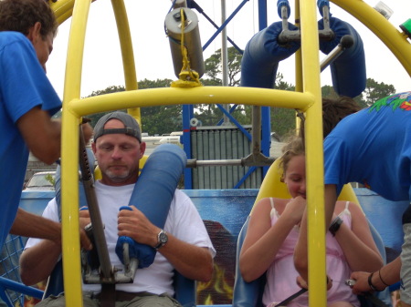 Savannah and myself about to ride the sling shot Panama City Fl. 2007