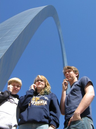 Kids at St. Louis arch