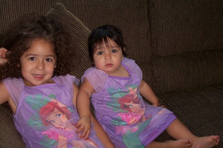 My niece on the left and my daughter on the right