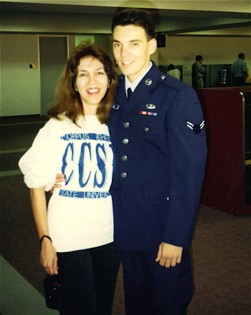 Me & mom after Air Force Basic '92