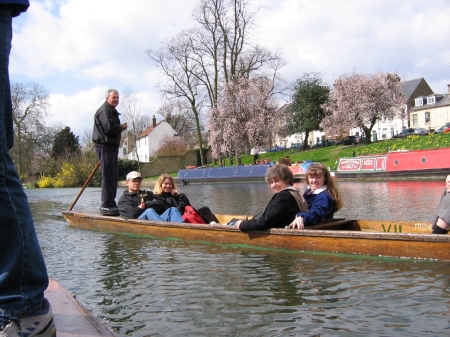 Punting in Cambridge, England with Husband & friends