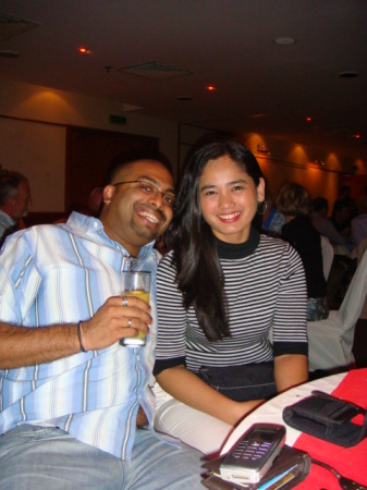 With officemate vikas during xmas party 2007