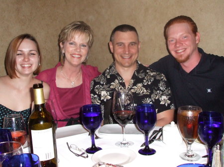 My daughter Angie (24), me, my husband Tom, my son Joey (27)