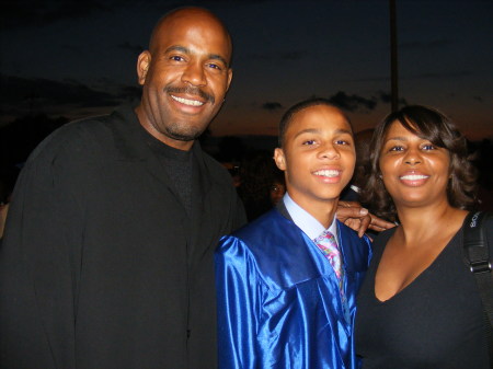 MY HUSBAND TERRY, SON JOHNATHAN AND MYSELF JUNE 2007