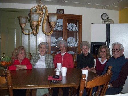 Mom, her brother Bill and Sisters.