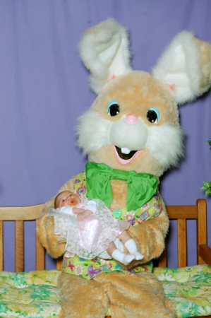 melanie with the easter bunny