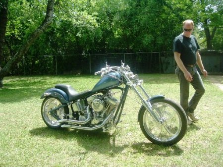 Picking up my custom bike in 2007