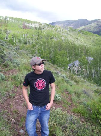 My son tyler in Vail.