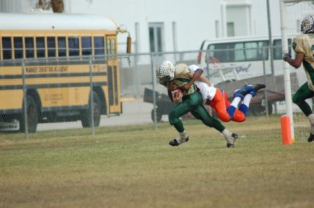 ...and he is in for the TOUCHDOWN.