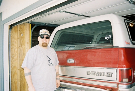 His old truck- I married a red neck! :)