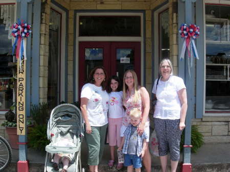 Me, my neice and her kids and my sister