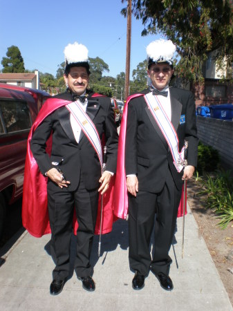 Francisco and Me standing at attention