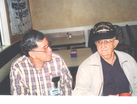 George and Jim at a meeting of sailors
