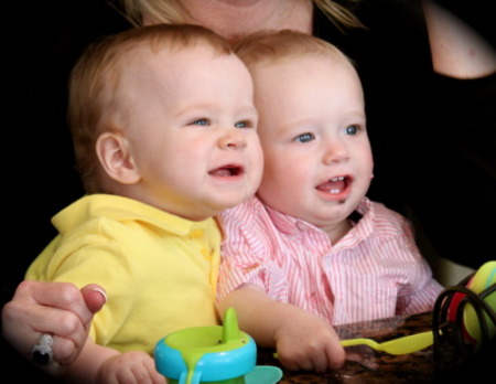 Grandsons Levi and Max at their first birthday party