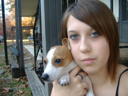 Melissa and her puppy "Carmel"