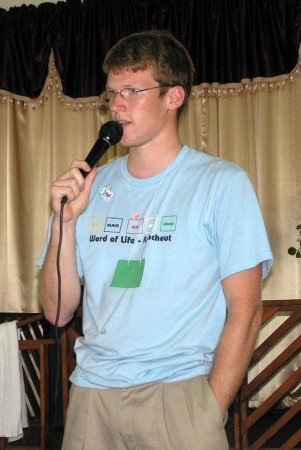 Joshua speaking in Trinidad