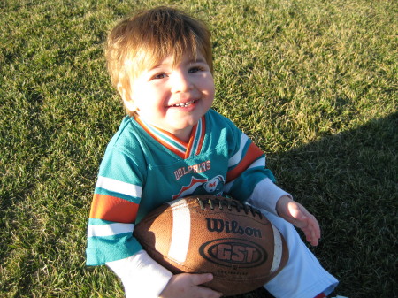 Dylan with his football