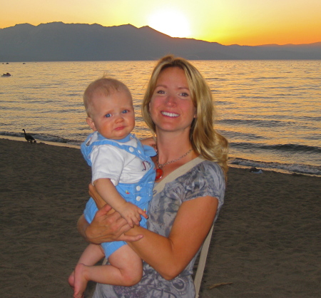 CJ, me & the sunset at Tahoe