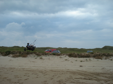 Freestyle kite buggy play