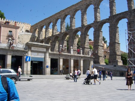 Roman Acquedut in Segovia Spain, circa 200 AD