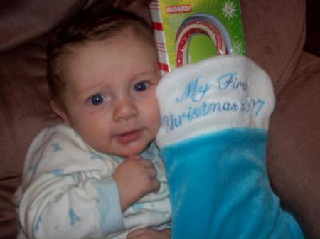 My grandson Isaac at Christmas