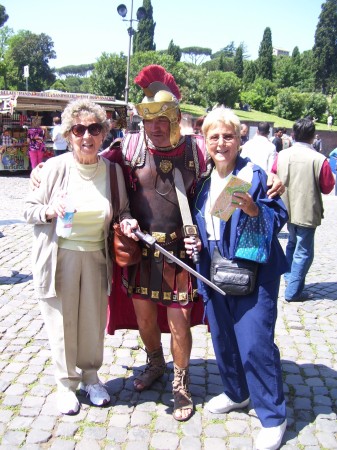 Doris & myself in front of the Col. in Rome