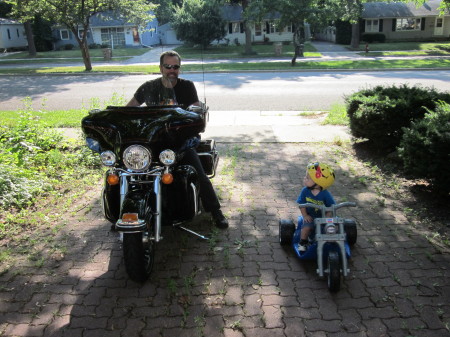 The boys on their bikes!