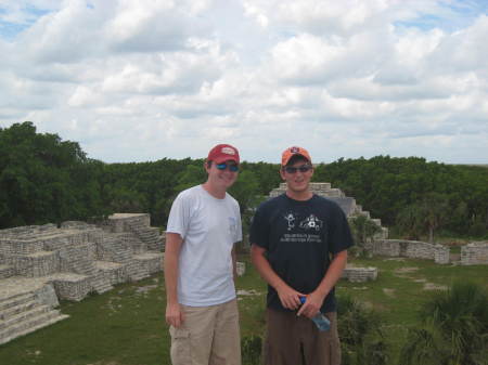 Monty & Jamie at the ruins.