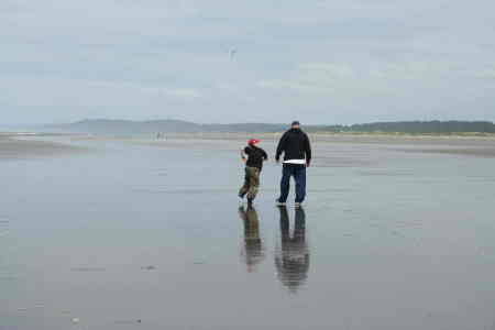 My son David and I at beach '08