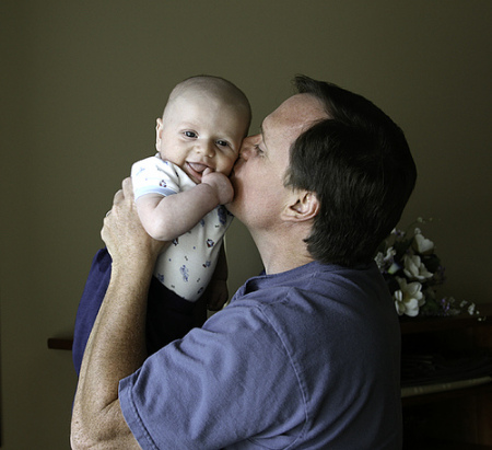 Dad and Landon at 3 Months