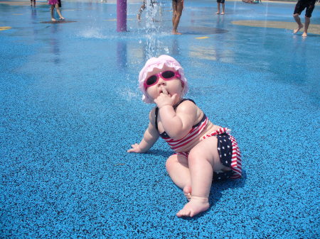 Dani at the splash park!