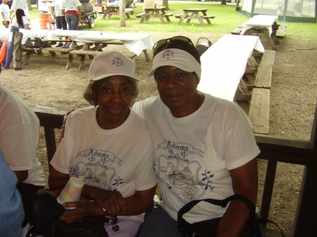 My cousin Lois and my mother at our picnic