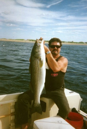 wayne chase and 26lb striper