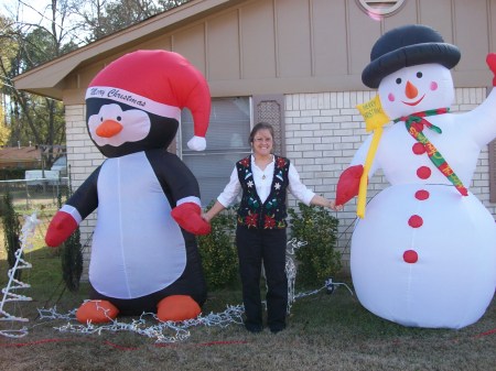 karen, my penguin & snowman